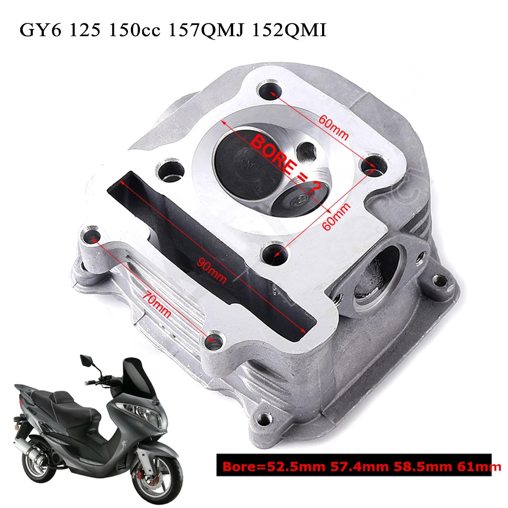Motorcycle Cylinder - Tête de cyclomoteur avec 6 intervalles,